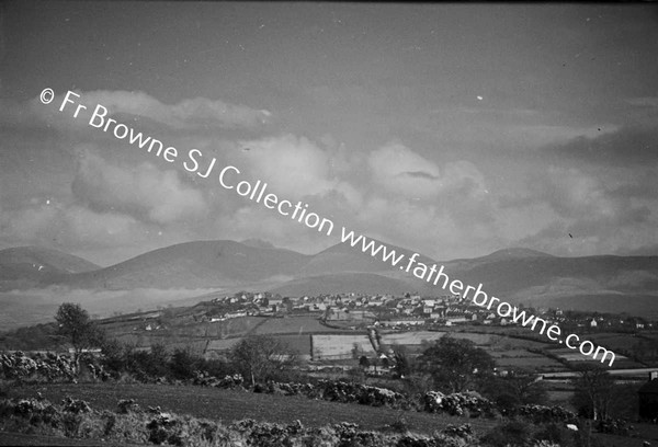 VARIOUS VIEWS OF TOWN AND MOURNE MOUNTAINS